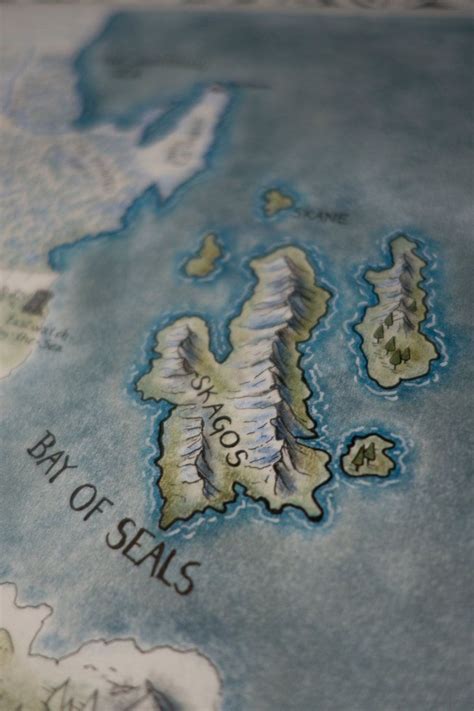 Skagos Hand Drawn Westeros Map Detail