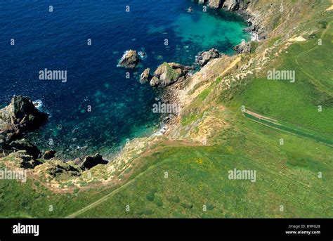 United Kingdom Channel Islands Alderney Telegraph Bay Aerial View