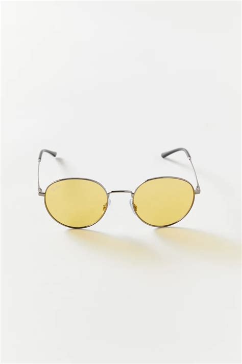Ray Ban Evolve Round Yellow Sunglasses Urban Outfitters