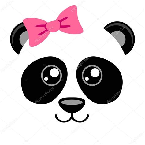Cute Panda With Pink Bow Girlish Print With Chinese Bear For T Shirt