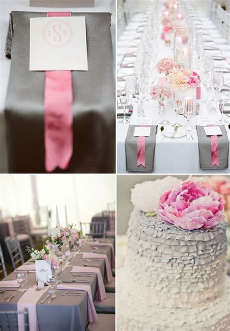 Pink Gray Wedding Pink Grey Wedding Pink Wedding Decorations Hot