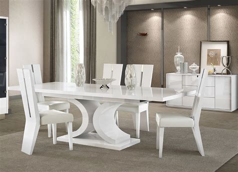 White Lacquer Fining Dining Set P110ae Casye Furniture