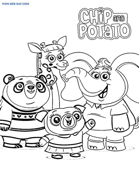 Chip And Potato Coloring Pages Printable Coloring Pages