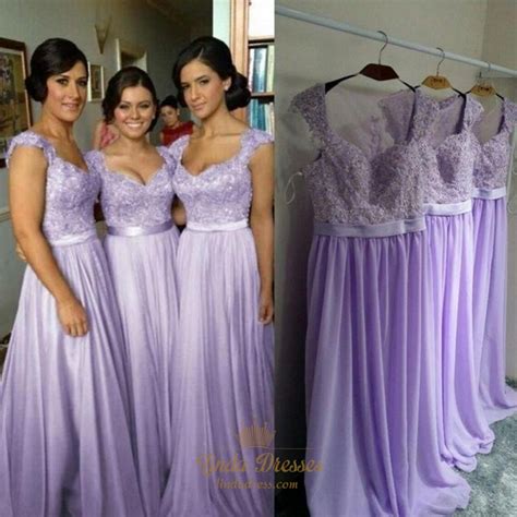 I went lace dress rampaiging before i found this lavender dream to wear to a friend's wedding. Lavender Lace Bodice Chiffon Skirt Bridesmaid Dress With ...