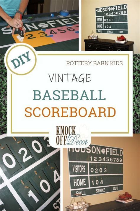 Vintage Baseball Scoreboard Wall Decor Baseball