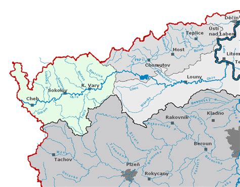 Procvičování zeměpisných znalostí tradiční formou slepých map. Povodí Ohře - Srážky 5.0