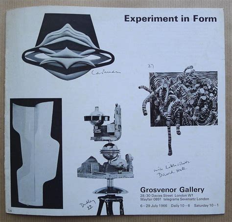 Experiment In Form Grosvenor Gallery London 6 29 July 1966 Par Grosvenor Gallery Very Good