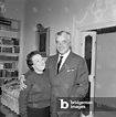 Vittorio De Sica with his wife Giuditta Rissone, Italy, 1959 (b/w photo)