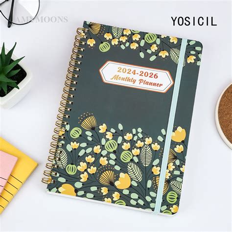 Yosicil English Version 2024 2026 Calendar Coil Notebook Notepad Diary