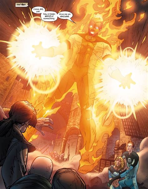 The Human Torch In Ultimate Fantastic Four Vol 1 41 Art By Scott