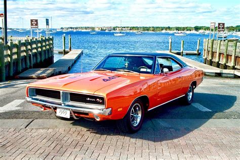 1969 Dodge Charger Rt 440 Magnum Orange 24 X 36 Inch Poster Beautiful