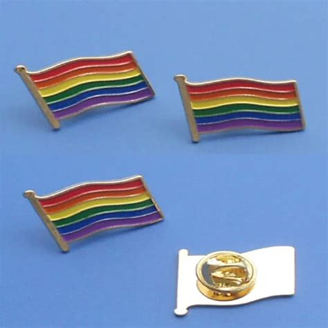 Rainbow Flag Lapel Metal Pin Badge Lgbt Lesbian Gay Diversity Pride Emblem Enamel Badges