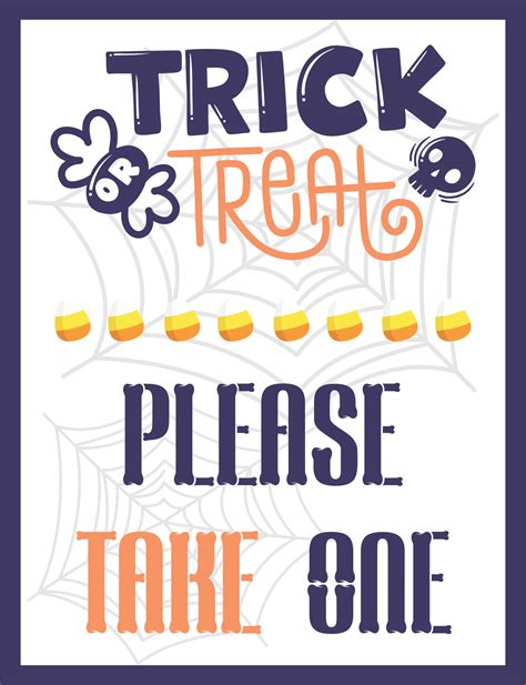 15 Best Take One Printable Halloween Signs Pdf For Free At Printablee