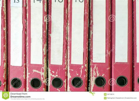 Old Red File Folders Stock Image Image Of File Business 59718015