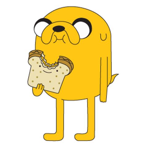 Adventure Time Jake With Sandwich Sticker Mania