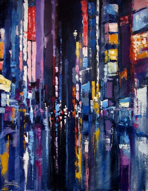 Night City Lights By Aleksandr Neliubin Artfinder Abstract