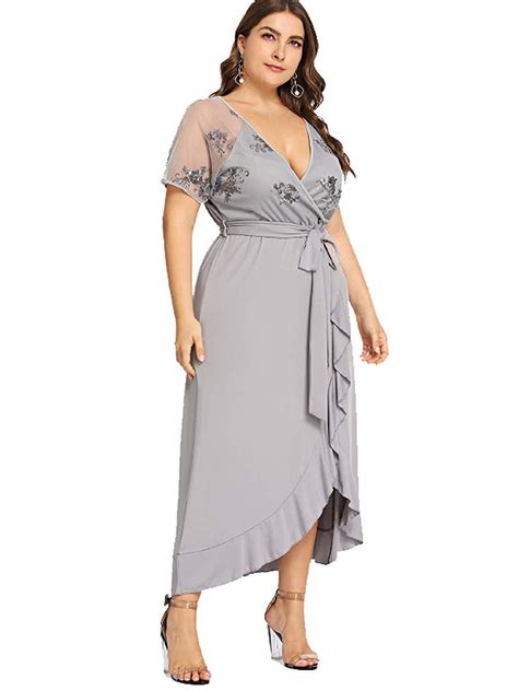 Women Plus Size Mother Of The Bride Maxi Dress Bridal Wedding Party