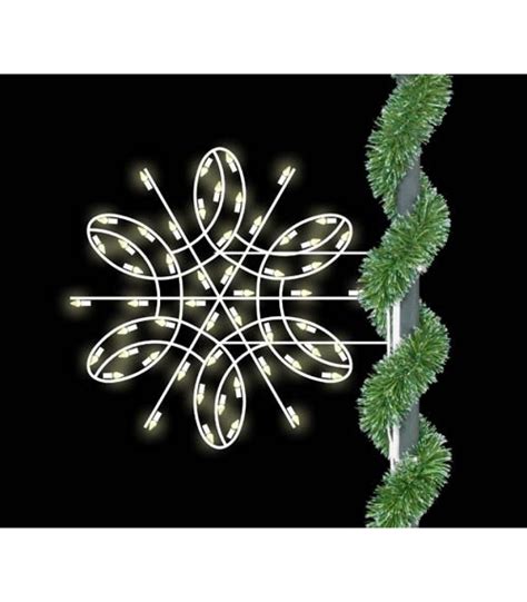Deluxe Spiral Pole Mount Snowflake All American Christmas Co