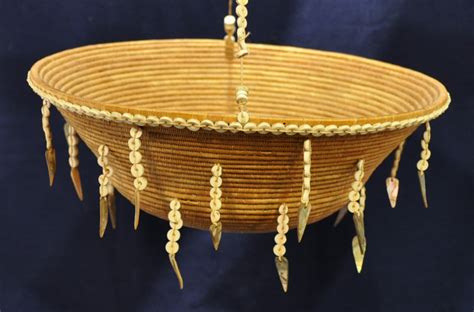 190621 05 Pomo Indian Treasure Basket With Shell Dangles