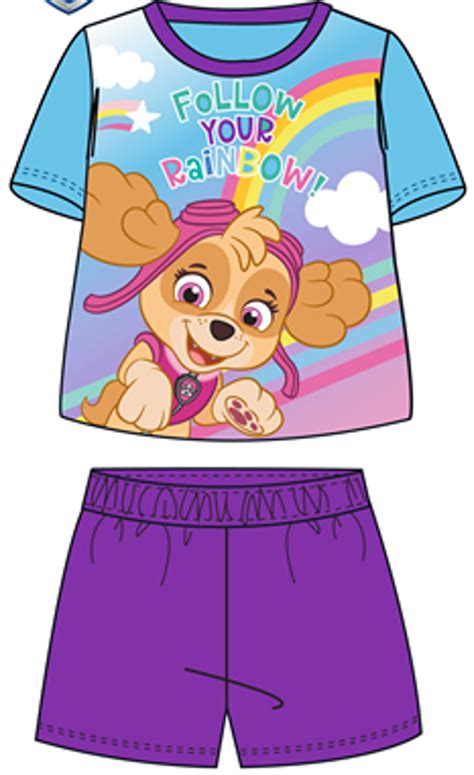 Girls Paw Patrol Shortie Official Licensed Paw Patrol Girls Pyjama Sho