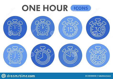 Modern One Hour Infographic Design Template Alarm Clock And Stopwatch