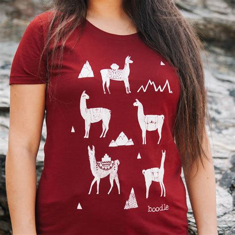 Organic Womens Llama T Shirt By Boodle Notonthehighstreet Com
