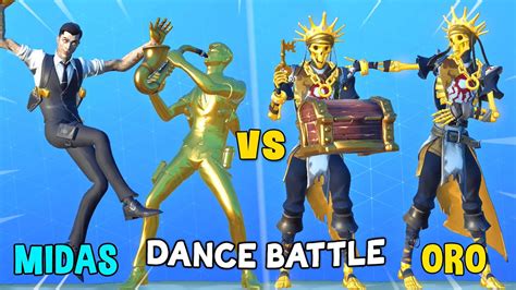 Fortnite Dance Battle Midas Vs Oro Who Is Better Youtube