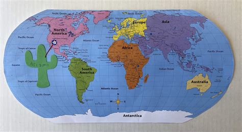 Buy 8” X 16” Labeled World Practice Maps 30 Sheets In A Pack For