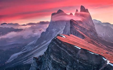 Travel Trip Journey Breathtaking Odle Dolomites Mountain Range Of Italy