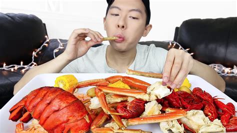 SEAFOOD BOIL MUKBANG Lobster Crab Legs Crawfish Eating Show ASMR Collab Ft Prissy