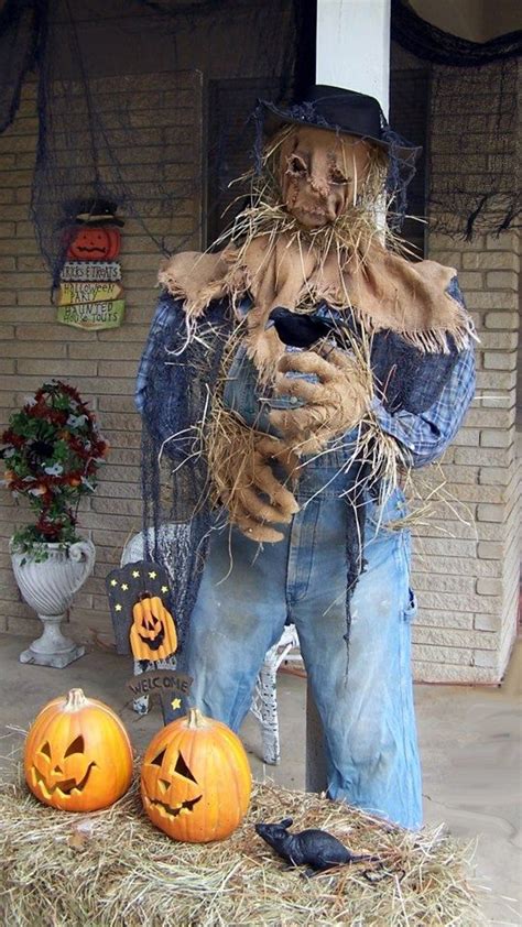 scary halloween scarecrow man for porch