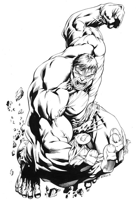 Top 44 hulk coloring pages and sheets you can print. Robert Atkins Art: Strongest there is.....