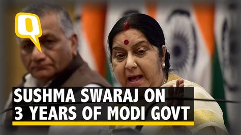 sushma swaraj highlights her ministry s achievements in 3 years youtube