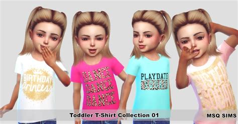Toddler T Shirt Collection 01 Msq Sims