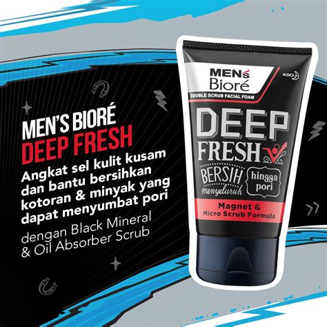 Men S Biore Double Scrub Facial Foam Deep Fresh Gr