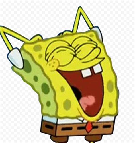 Hd Spongebob Laughing Hands Up Character Transparent Png Citypng