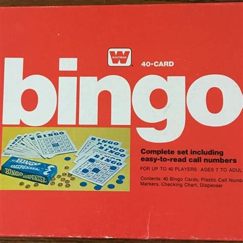 Vintage Bingo Game Whitman Bingo Complete Bingo Game 40
