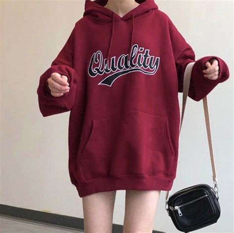 Minimalist Varsity Style Oversize Text Graphic Pullover Hoodie Etsy