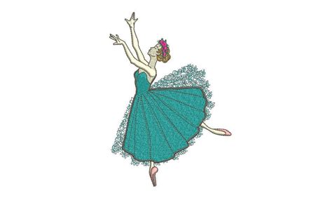 Ballerina Ballet Dancer Machine Embroidery File Design 5x7 Hoop