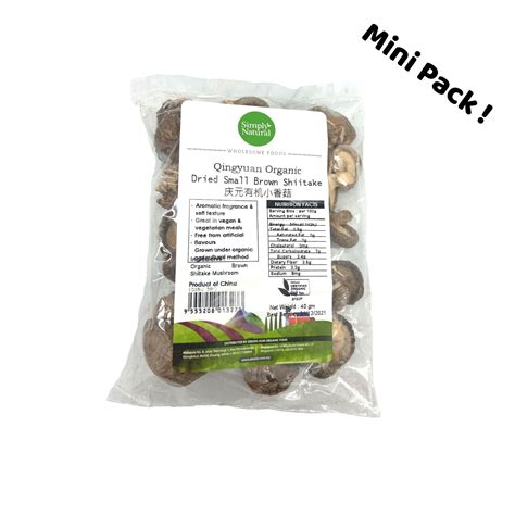 Simply Natural Organic Dried Brown Shiitake Mushroom Mini Pack