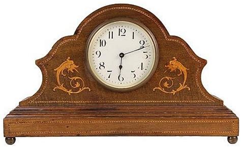 Maple Inlaid Mantle Clock With Mechanical Movement Clocks Mantle