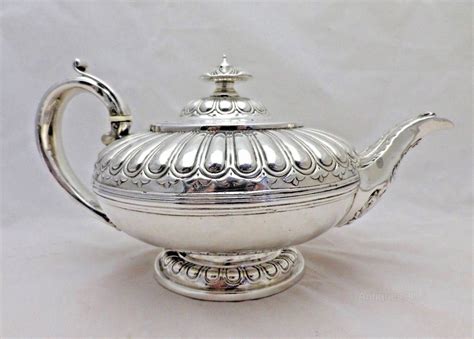 Antiques Atlas Antique Georgian Silver Circular Tea Pot Teapot