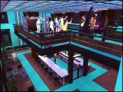Sparkys Teal Nightclub Night Club Club Design Sims