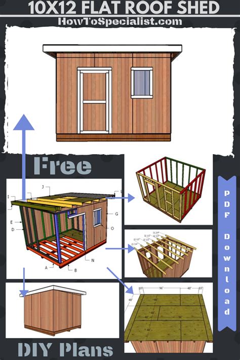 10x12 Shed With Flat Roof Free Diy Plans Howtospecialist How To