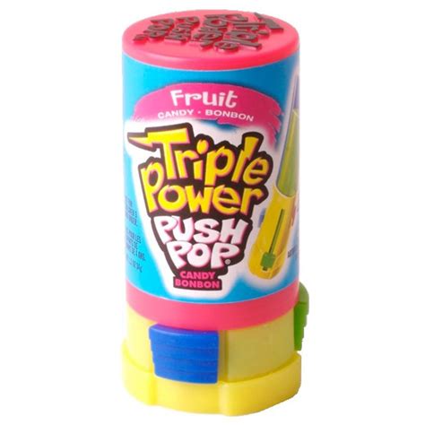 Topps Triple Power Push Pop Assorted 34g London Drugs