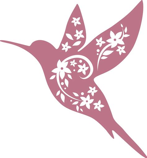 Floral Hummingbird Svg Cut File For Cricut And Silhouette Etsy