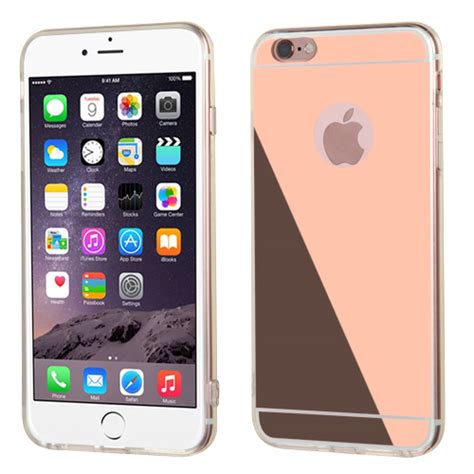 Rose Gold Transparent Clear Gummy Cover For Apple Iphone 6s Plus 6 Plus