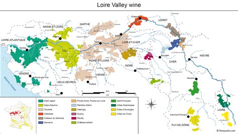 Loire Valley Map Of Vineyards Wine Regions