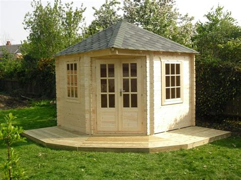 3m X 3m Corner Cabin 44mm Log Double Glazed Wood Cabin Summerhouse