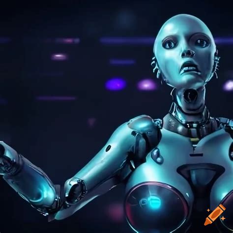 Futuristic Robot Dj Dancer With Aliens On Craiyon